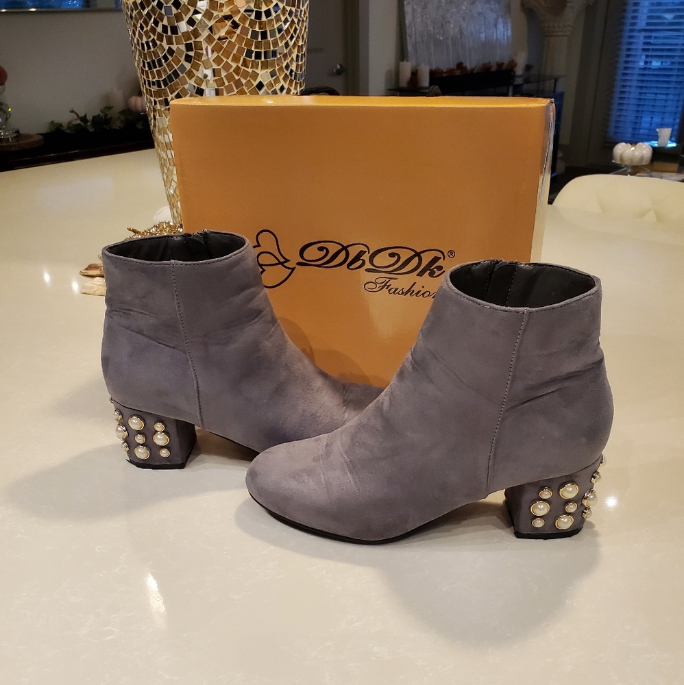 Dbdk Natalee Pearl Embellished Booties